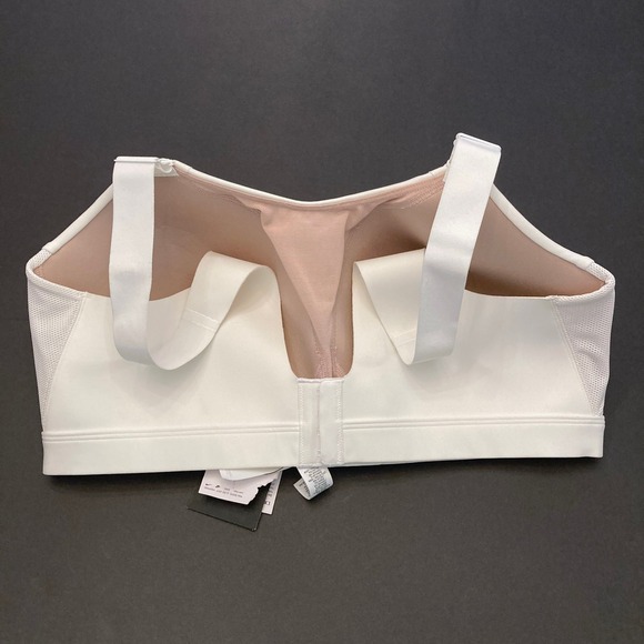 Nike Dri-FIT Sports Bra White 1X F-G 34-36 High Support Padded Workout Athletic - Picture 2 of 11